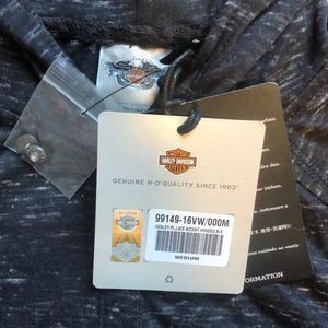 Harley Davidson Lace Accent Hooded Henley